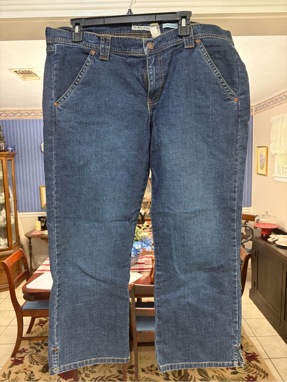 Old Navy Dark Blue Cropped Women’s Jeans - Straight Ankle